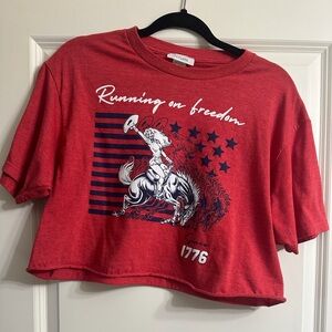 Red Freedom Women’s Crop Top